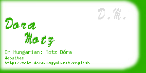 dora motz business card